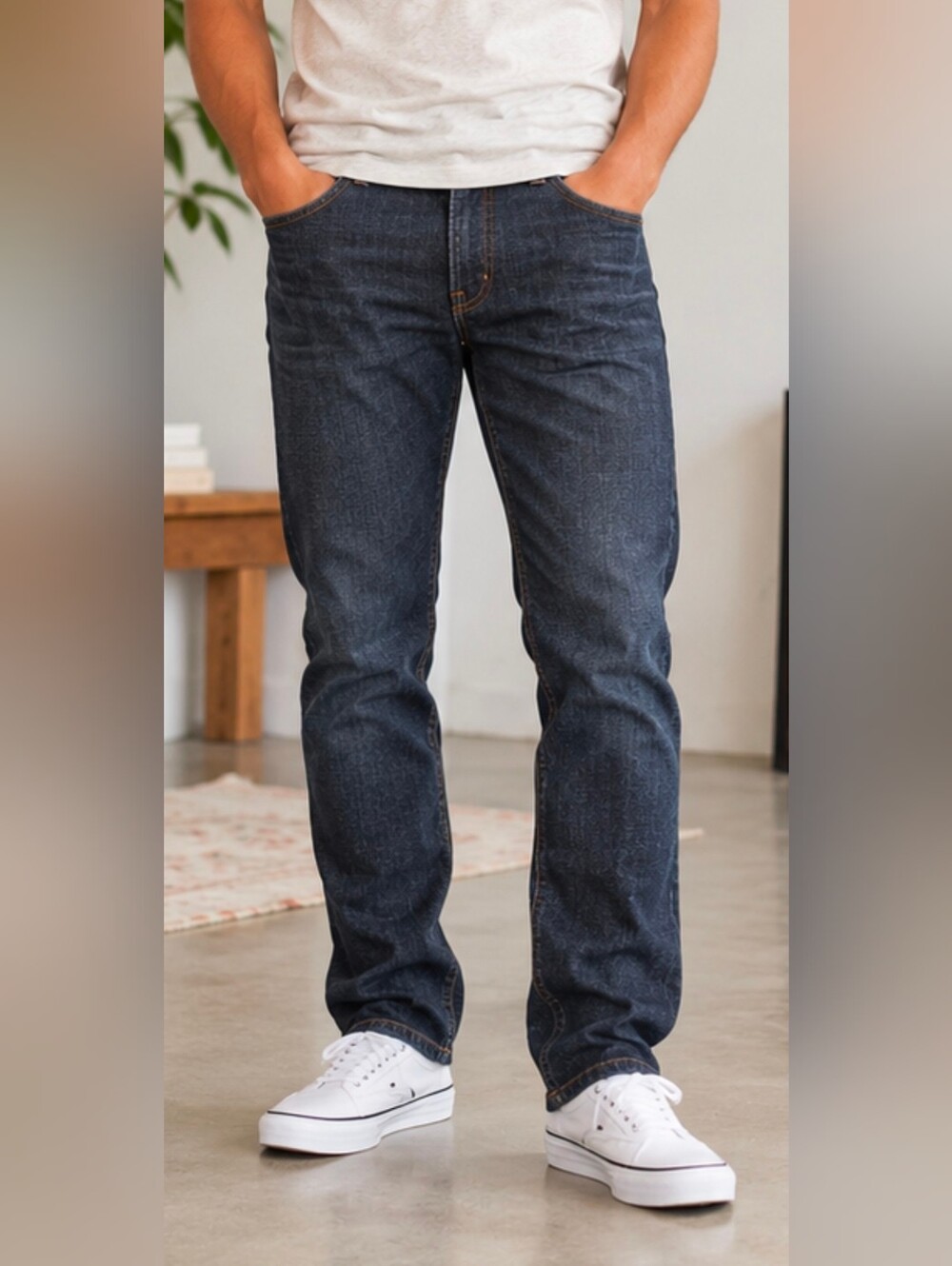 RVCA Daggers Men’s Jeans Size 32 Dark Wash Straight Leg Denim